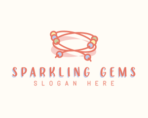 Beads Bracelet Craft logo design