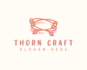 Beads Bracelet Craft logo design