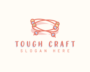 Beads Bracelet Craft logo design