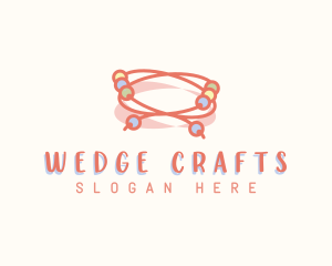 Beads Bracelet Craft logo design