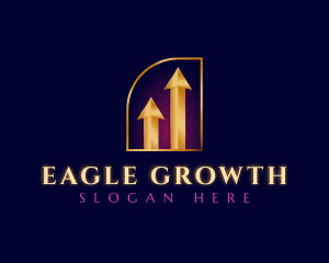 Arrow Up Growth logo design