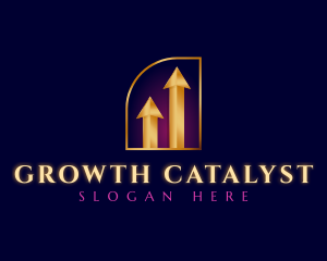 Arrow Up Growth logo design