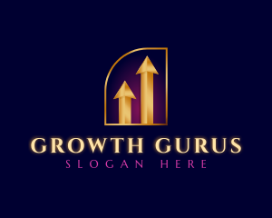 Arrow Up Growth logo design