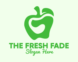 Green Organic Apple logo design