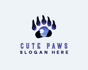  Wild Paw Print logo design