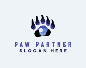  Wild Paw Print logo design