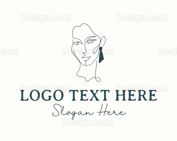 Elegant Woman Earring Logo