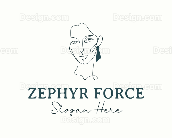 Elegant Woman Earring Logo