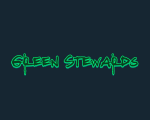 Grunge Alien Slime logo design