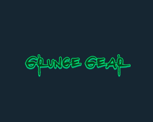 Grunge Alien Slime logo