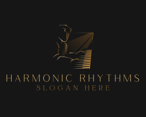 Piano Musician Instrument logo design