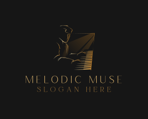 Piano Musician Instrument logo design