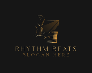 Piano Musician Instrument logo design