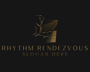 Piano Musician Instrument logo design