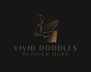 Piano Musician Instrument logo design