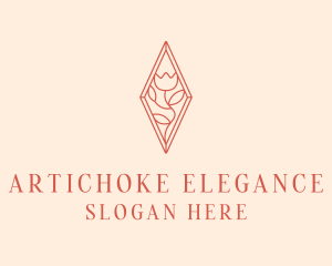 Elegant Tulip Flower logo design