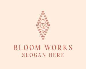 Elegant Tulip Flower logo design