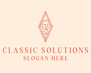 Elegant Tulip Flower logo design