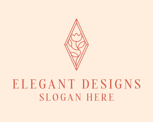 Elegant Tulip Flower logo design