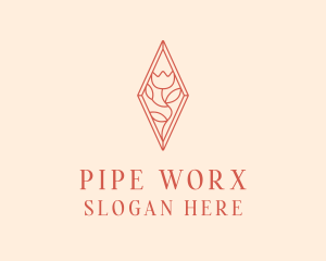 Elegant Tulip Flower logo design