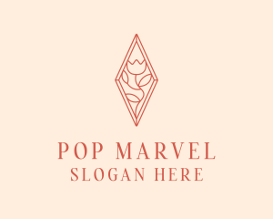 Elegant Tulip Flower logo design