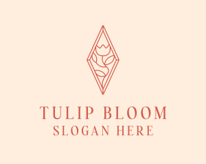 Elegant Tulip Flower logo design