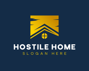 Home Roofing Real Estate logo design