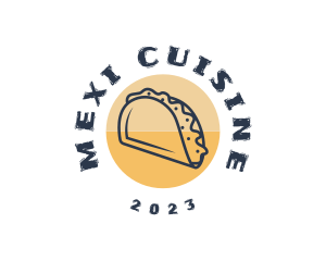 Mexican Dish Taco  logo design