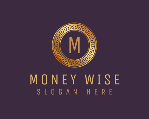 Financial Crypto Money Bitcoin logo design