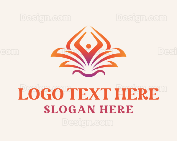 Wellness Meditate Flower Logo