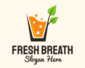 Organic Sparkling Orange Drink logo design