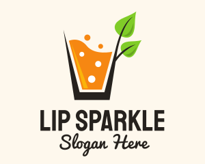 Organic Sparkling Orange Drink logo design