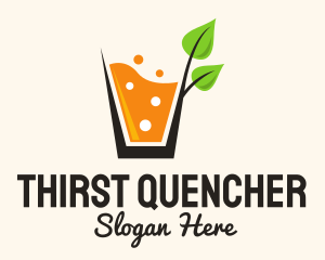 Organic Sparkling Orange Drink logo design