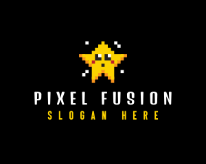 Pixel Gaming Star logo design