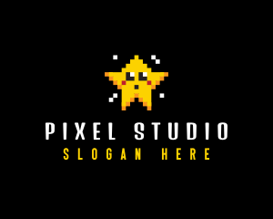 Pixel Gaming Star logo design