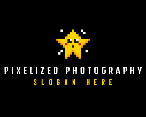 Pixel Gaming Star logo design