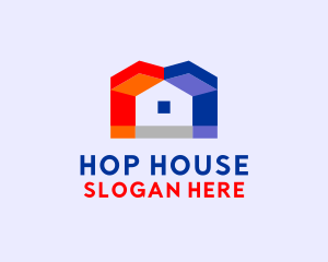 Geometric House Building logo design