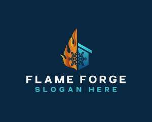 Ice Fire Home logo design