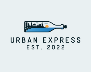 Urban Cityscape Bottle logo