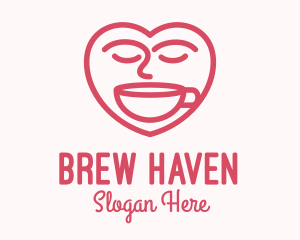 Pink Coffee Lover logo design