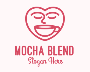 Pink Coffee Lover logo design