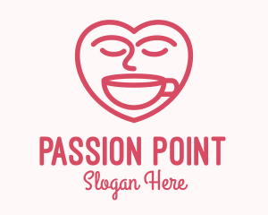 Pink Coffee Lover logo design