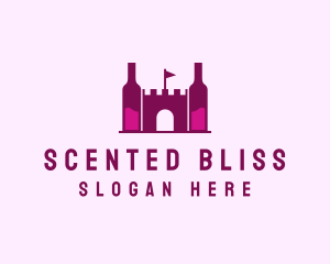 Wine Bottle Castle  logo design