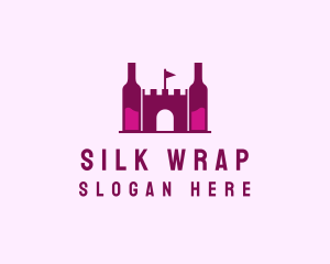 Wine Bottle Castle  logo design