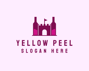 Wine Bottle Castle  logo design