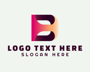 3d - Gradient 3D Letter D logo design