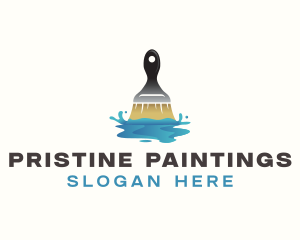 Paint Brush Painting Hardware logo design