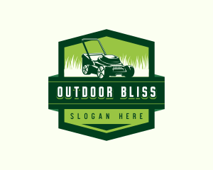 Grass Lawn Mower logo design