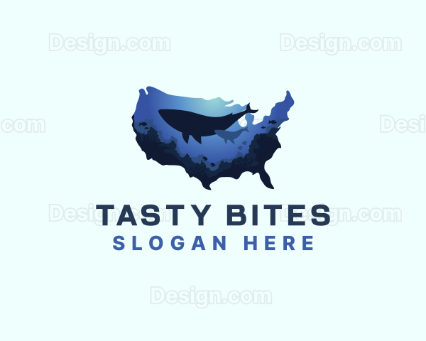 America Ocean Whale Logo