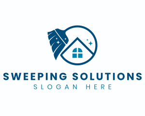 Broom Clean House logo design